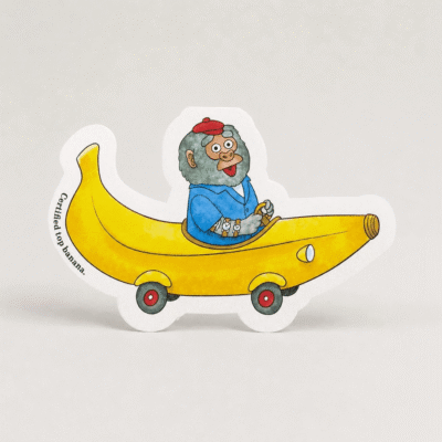 Bananas Gorilla Car Card