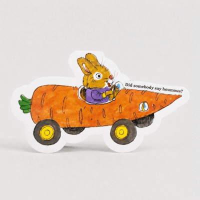 Carrot Bunny Car Card