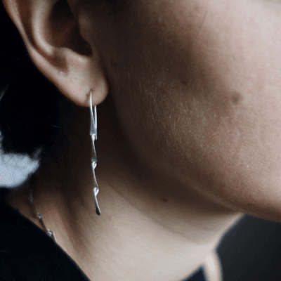 Short Tarsus Earrings - Silver