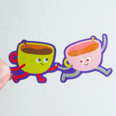 Teacups Vinyl Sticker