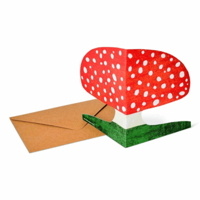 Red Mushroom Shaped Card