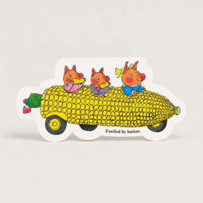 Corn On The Cob Car Card