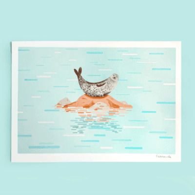 Seal A4 Risograph Print