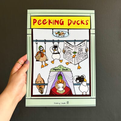 Peeking Ducks - A4 Print