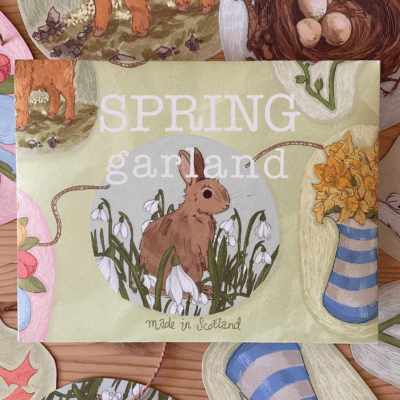 Illustrated Spring Garland
