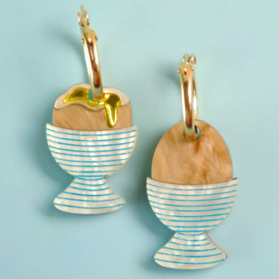 Dippy Egg Hoop Earrings