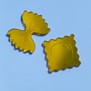 Gold Pasta Shell Hair Clips
