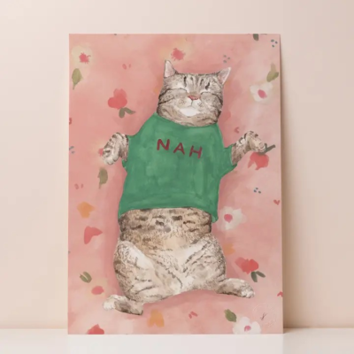 Can't Do Attitude Cat - A4 Print