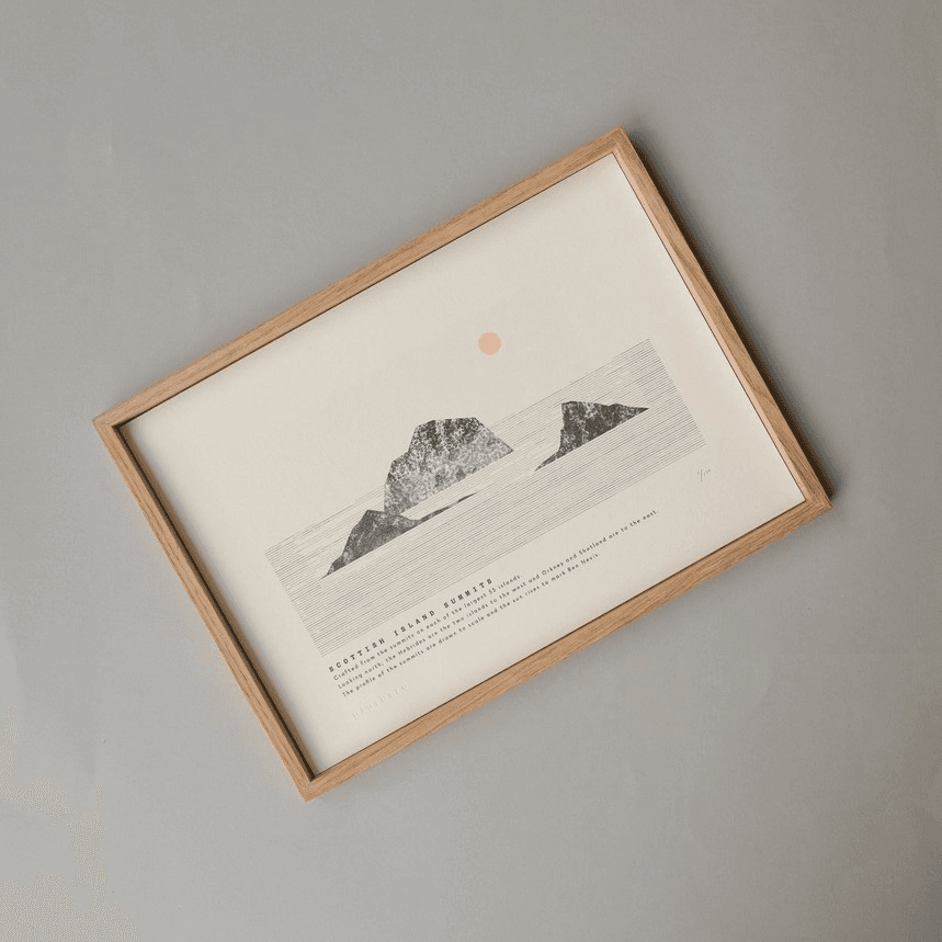 Scottish Island Summits - A4 Risograph
