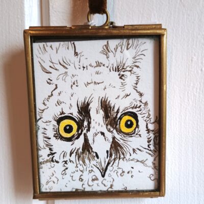 Mini Owl ink Painting No.5