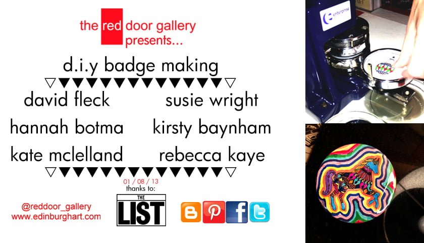 Photos of RedDoor_Gallery Badge Making @thelistmagazine Festival Opening Party @summeryhall!