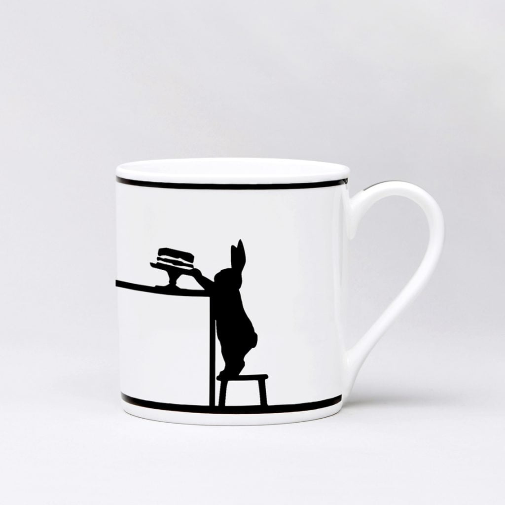 Cake Loving Rabbit Mug Front