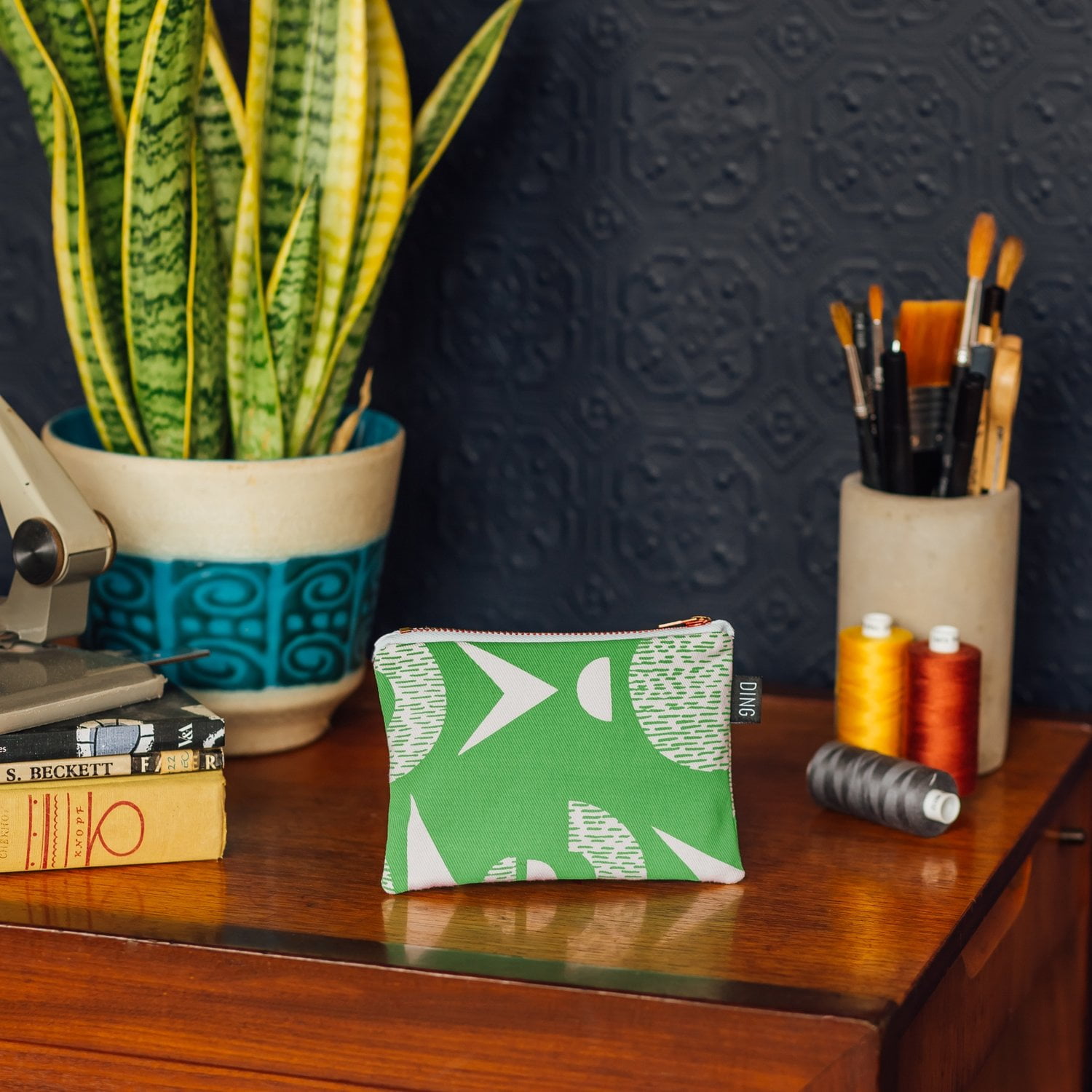 Ding Ding Screen Printed Purse at The Red Door Gallery
