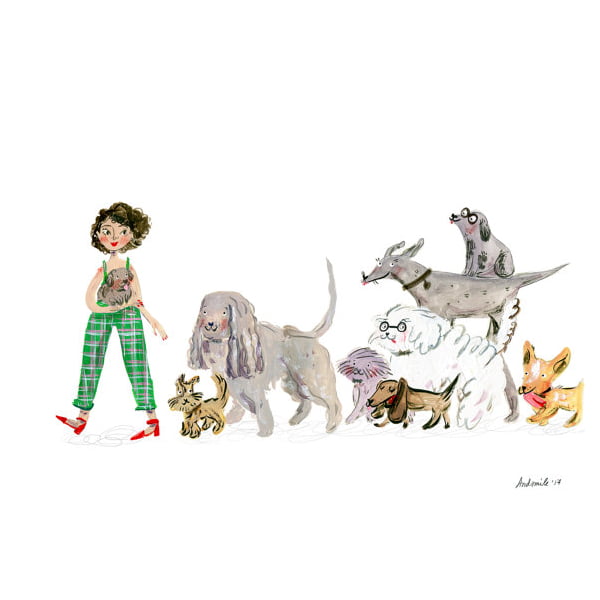 Dog Lovers Print by And Smile Studio