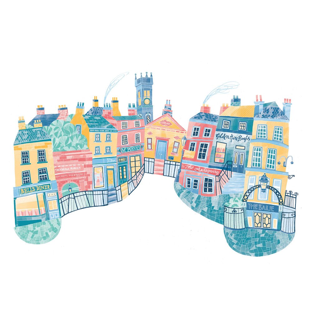 Edinburgh Stockbridge A4 Print by Eilidh Muldoon