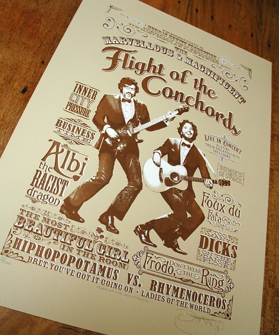 Flight of the Conchords by Barry Bulsara detail