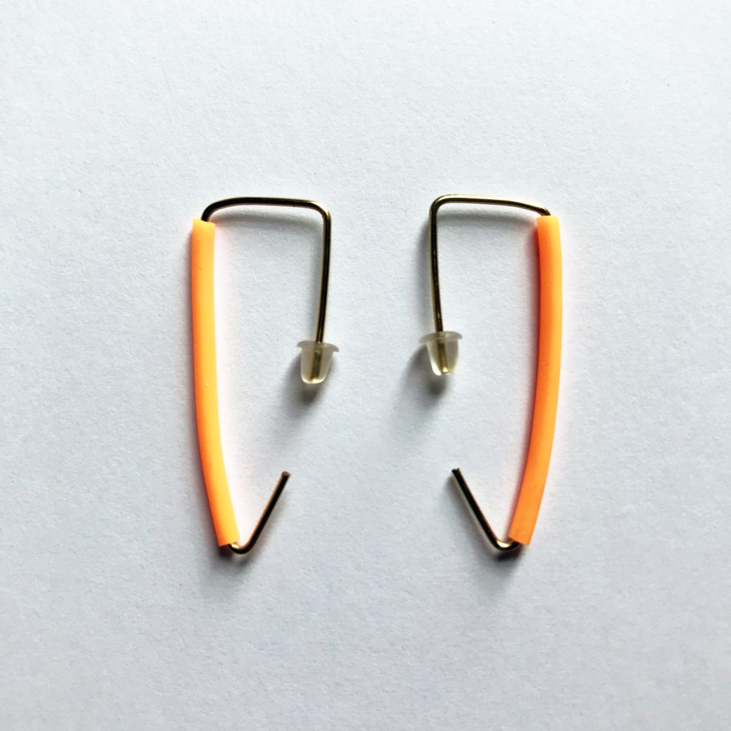 FluroOrangeEarringsAndLolita