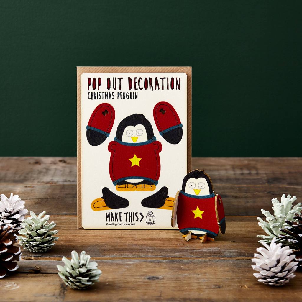 Popout Card christmas Penguin for Crafternoon Fun