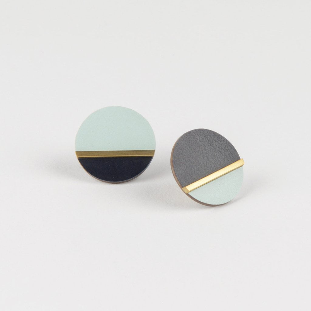 Form Disc Earrings by Tom Pigeon