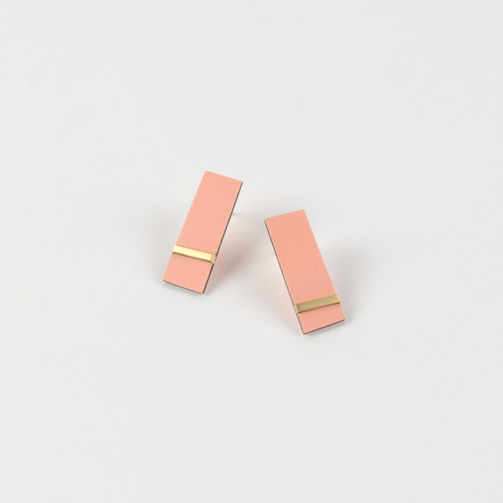 Form Rectangle Earrings by Tom Pigeon