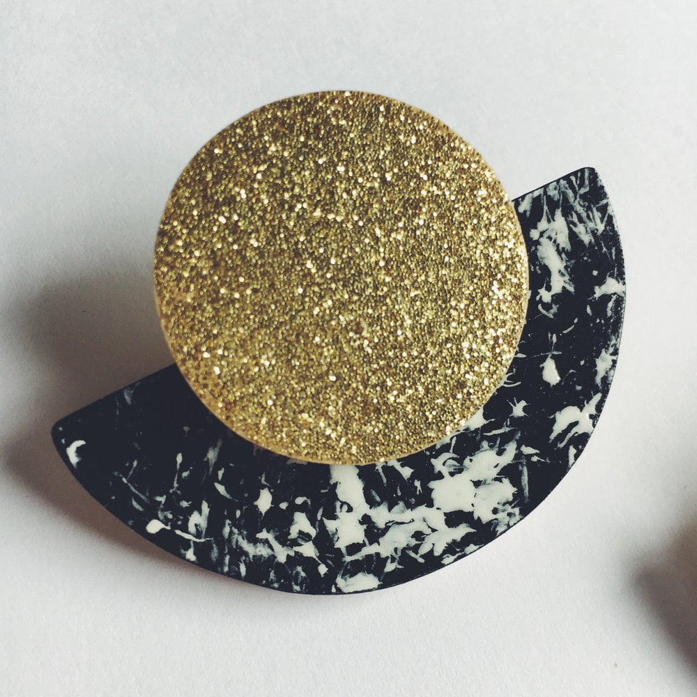 Harvest moon brooch