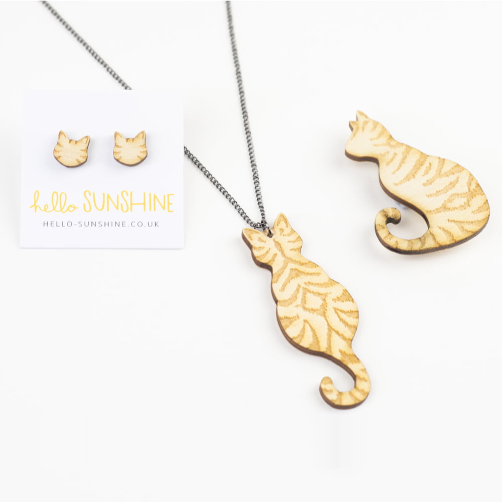 Tabby Cat Jewellery by Hello Sunshine