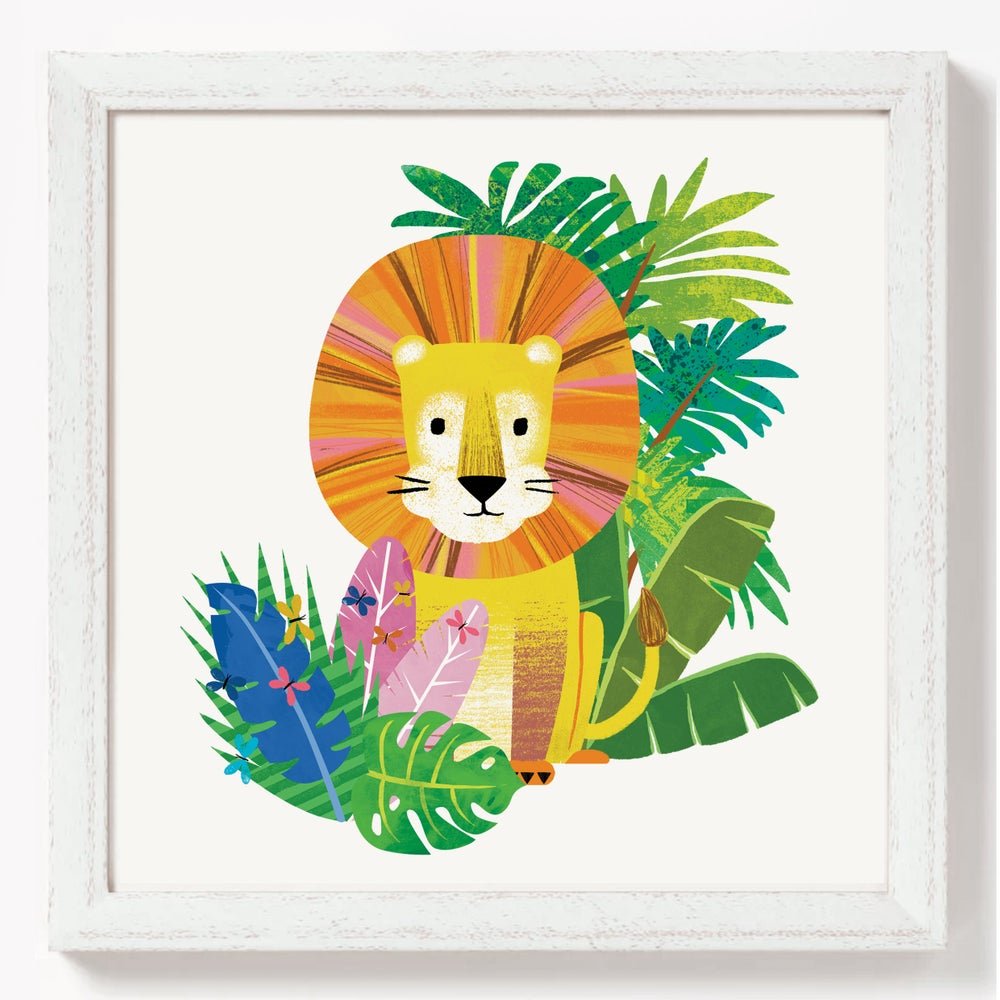 Lion in the jungle print by kate McLelland