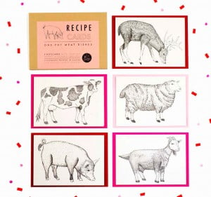 Meat Recpie Notecards by Wit Shop