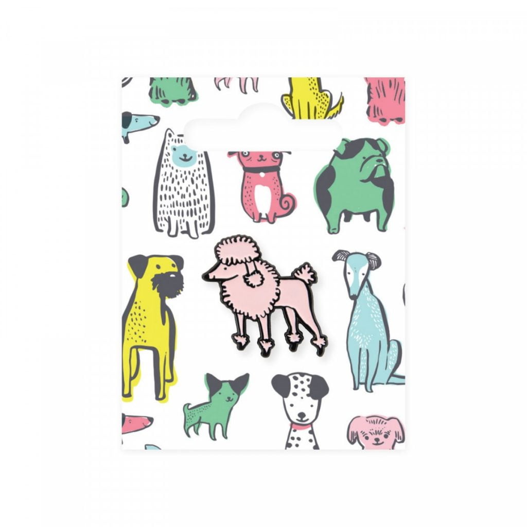Poodle enamel pin