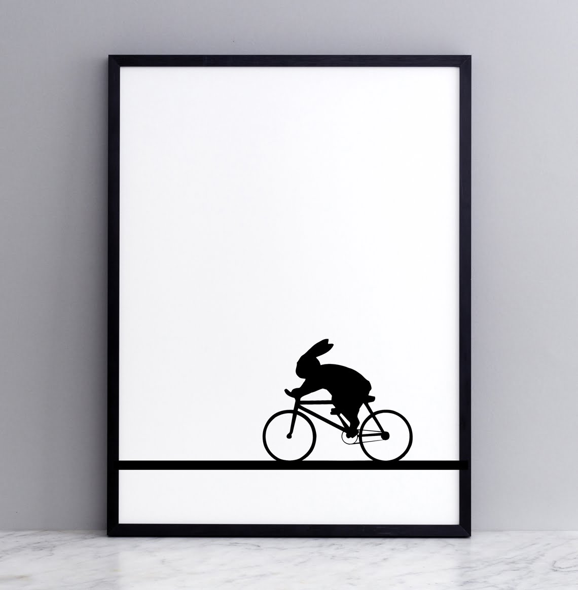 Racing Bike Rabbit Print The Red Door Gallery