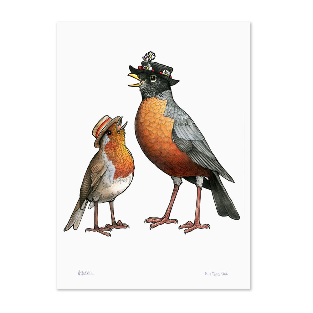 Robin Couple Print