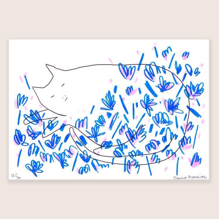 Sleeping Cat print 1