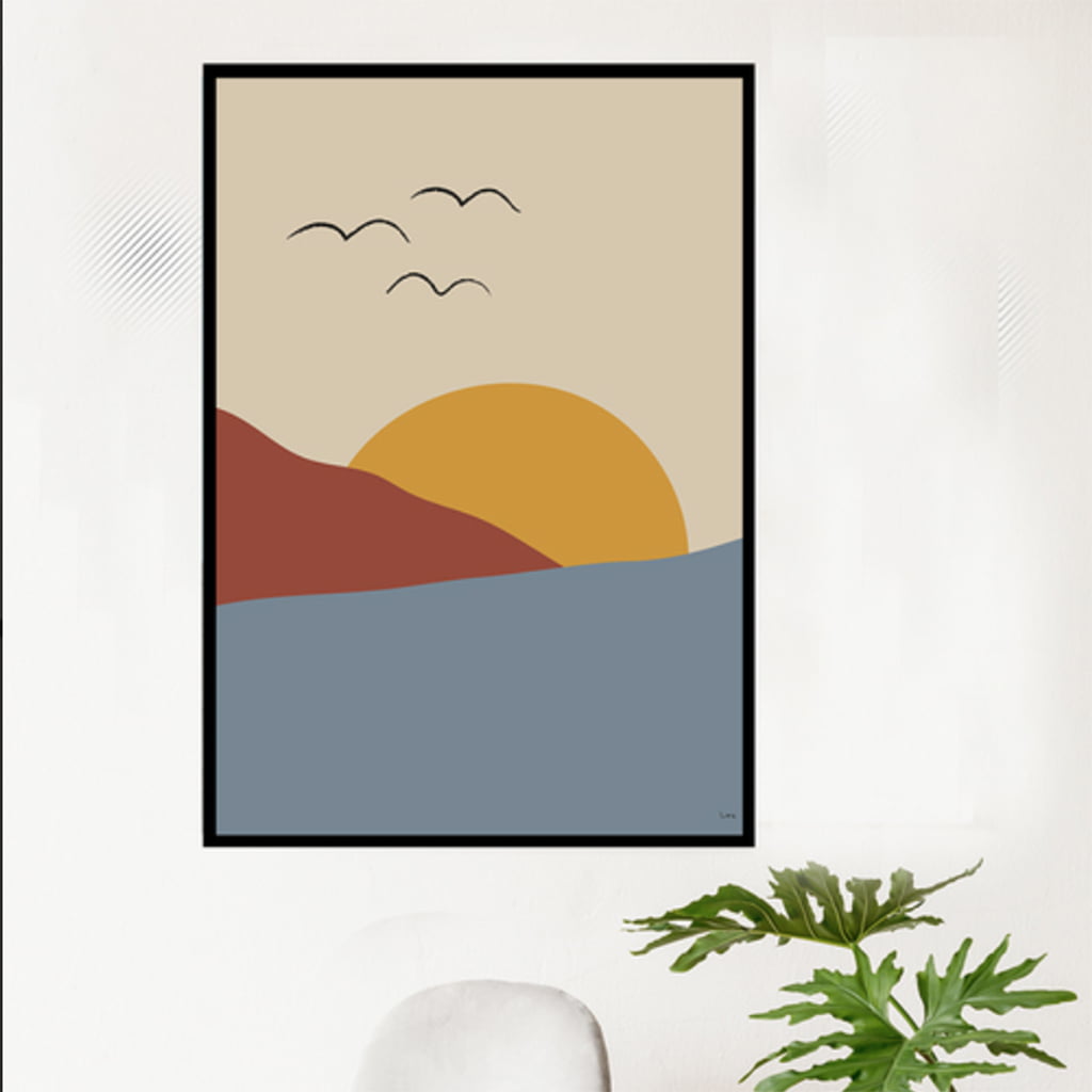 Sunset, Isa Form, Art Print, Landscape