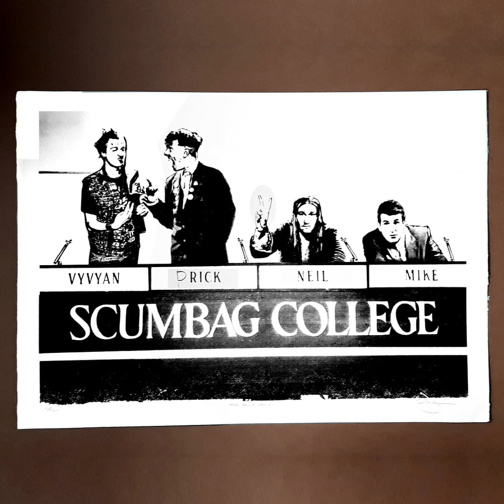 The Young Ones Scumbag College by Barry D Bulsara at The Red Door Gallery