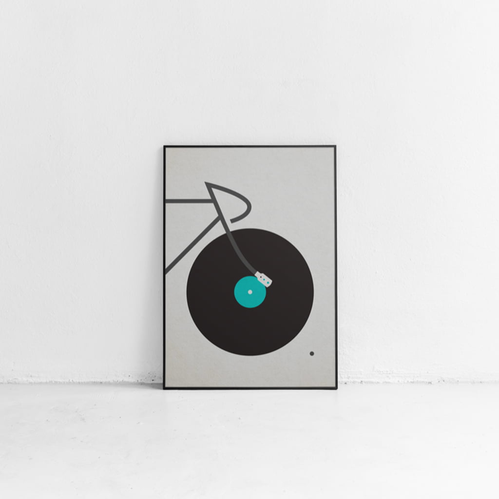 Track Cyclist Screen Print by Rebecca Kaye