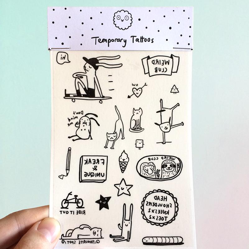 Weird Club Temporary Tattoos