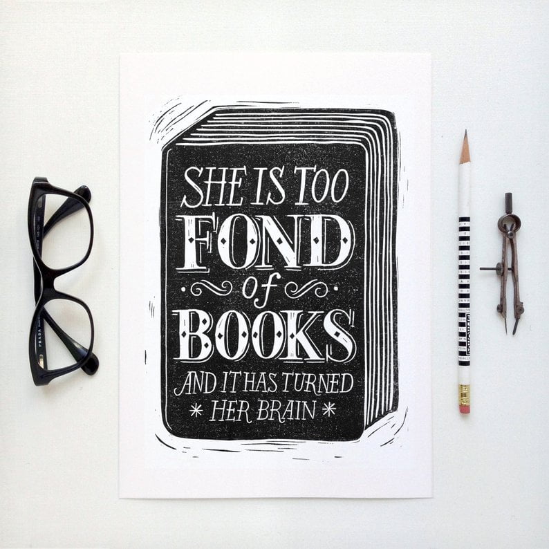 Fond Of Books A4 Print - Image 7