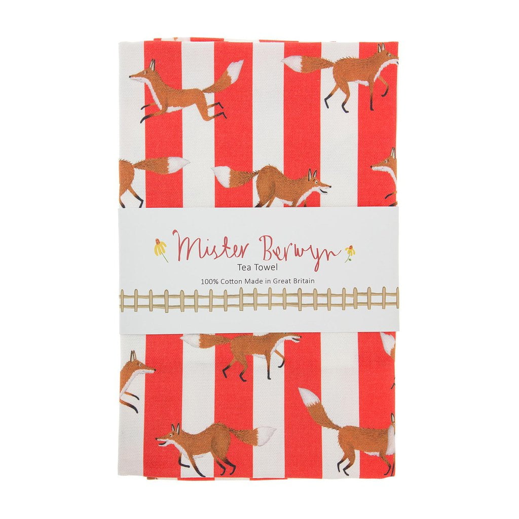 fox stripe teatowel