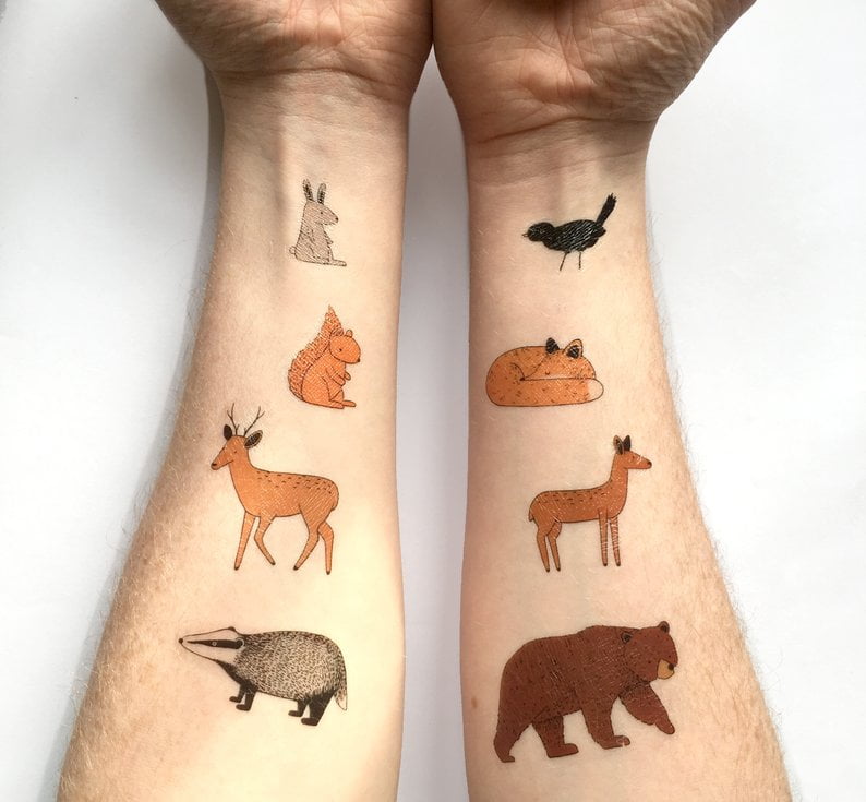 6pcs Animal Tattoos Lion Wolf Rose Waterproof Temporary Tattoo Sticker Men  Women  eBay