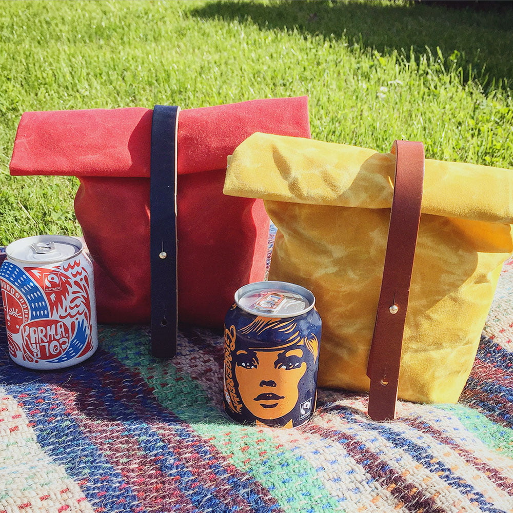 lunch bag, soda kitsch, outdoors, picnics