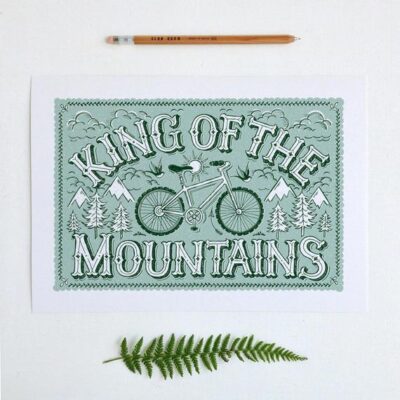 King Of The Mountains A4 Print