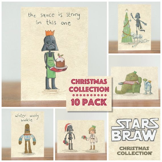 Stars Are Braw Christmas Card Pack Of 10 Christmas The Red Door Gallery