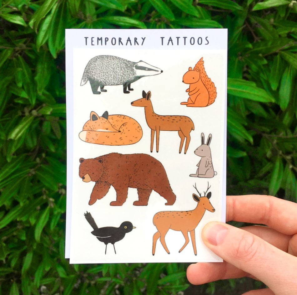 Everjoy Watercolor Animal Love Temporary Tattoos for  Ubuy India
