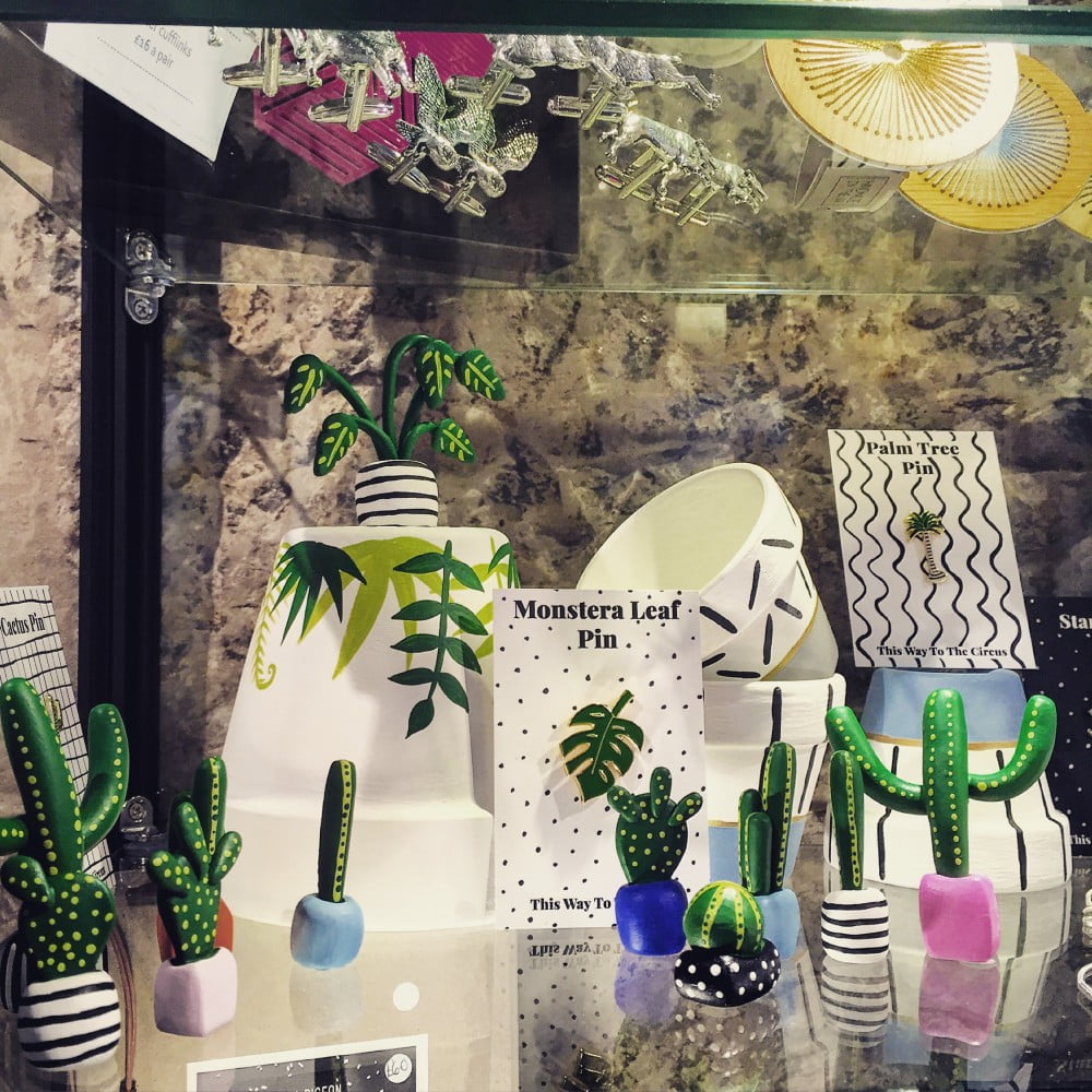 this way to the circus, ever lasting plants, cacti, cactus, plants, handmade, polymer clay, terracotta pots, hand painted